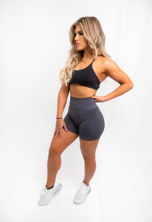 Smoke Gray- Seamless Shorts